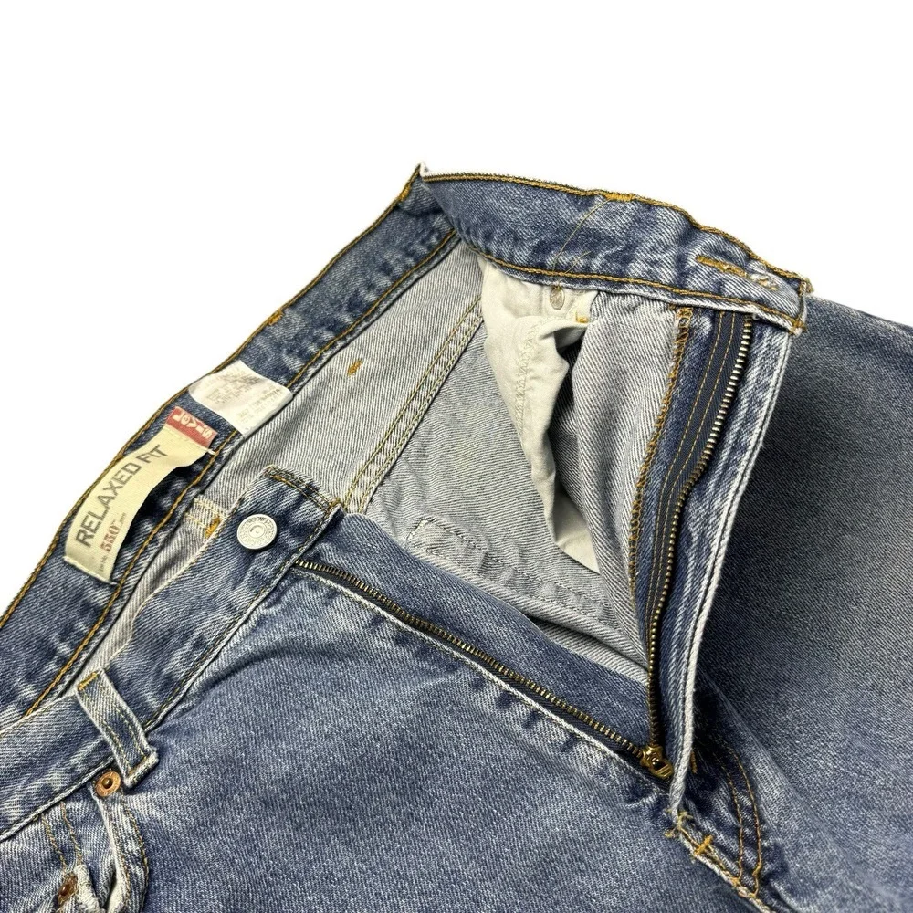 Vintage Levis 550 38x30 Relaxed Fit Faded Midrise Denim Y2K Red Tab Grunge Skate